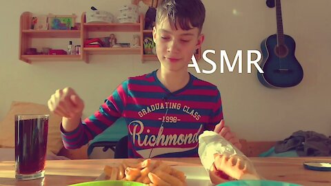 ASMR BIG HOT DOG + FRIES MUKBANG (No Talking) EATING SOUNDS | MattBerr ASMR