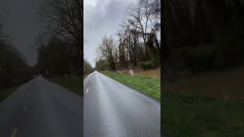 Riding An Ebike Down Flooded Roads