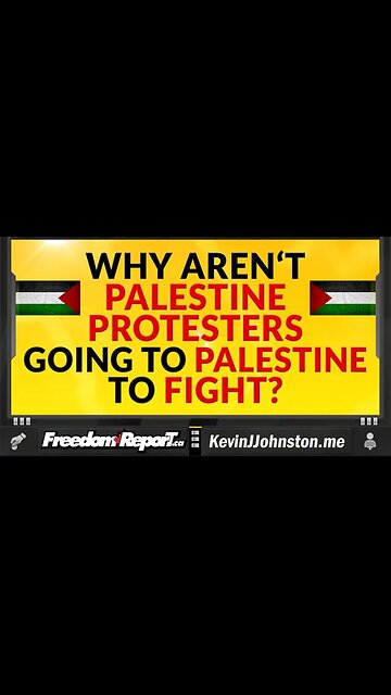 Why Aren't Palestine Protesters World-Wide Going To Palestine and Fighting?