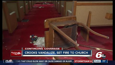 Bartholomew County church vandalized and set on fire
