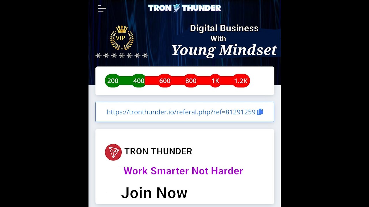 TRON THUNDER JOIN NOW