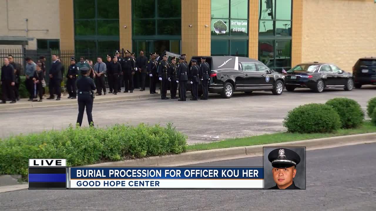 Procession held for Officer Kou Her