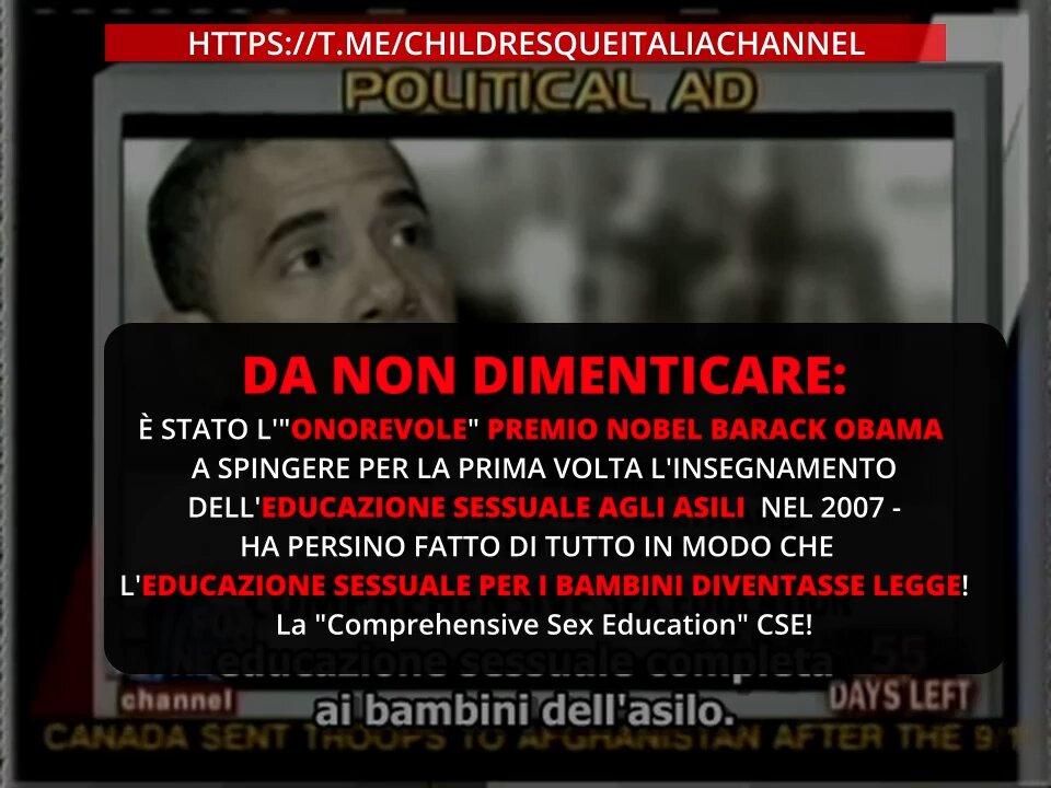 NON SCORDARE MAI: È STATO BARACK OBAMA A SPINGERE L'EDUCAZIONE SESSUALE NEGLI ASILI NEL 2007