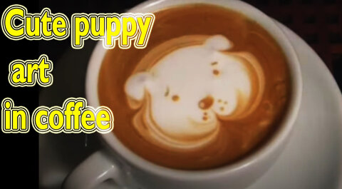 How to make cute puppy image in your coffee