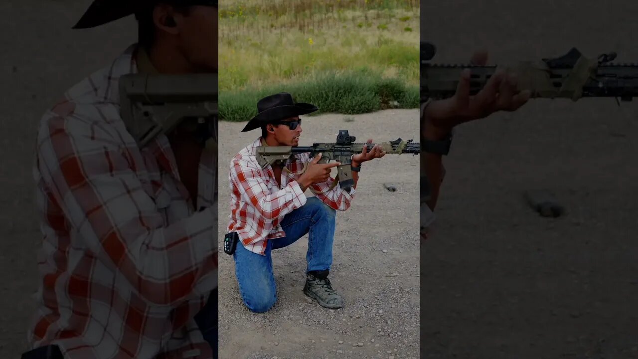 ARMY RANGER teaching the kneeling position - AR15 #tacticalcowboy