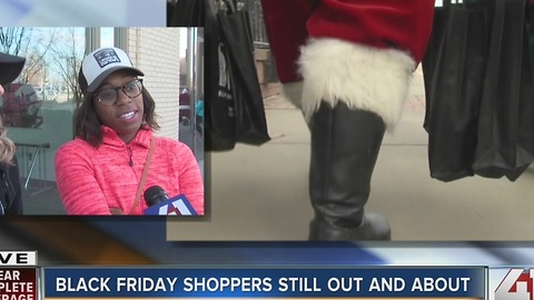 Black Friday shoppers still shopping in the afternoon