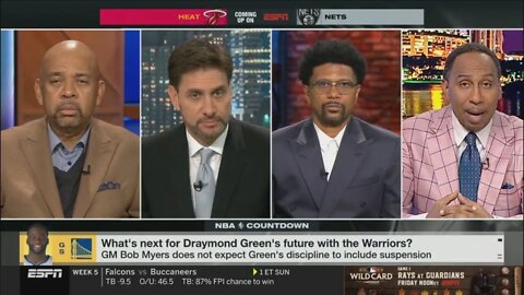 Stephen A Smith predicts Draymond Green's with Warriors after hitting Jordan Poole at practice