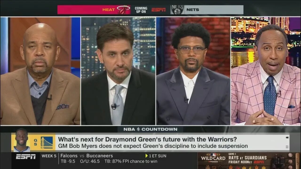 Stephen A Smith predicts Draymond Green's with Warriors after hitting Jordan Poole at practice