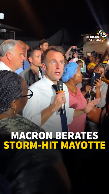 MACRON BERATES STORM-HIT MAYOTTE