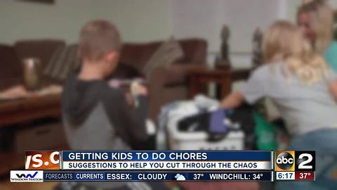 Suggestions to help get your kids to do chores