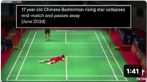 17 YEAR OLD BADMINTON PLAYER DROPS DEAD ON COURT!