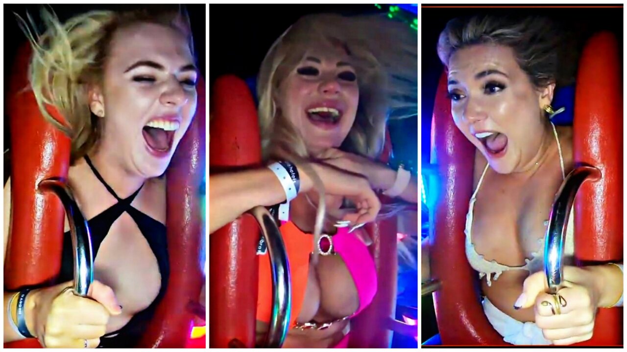Slingshot Ride Girls Reaction