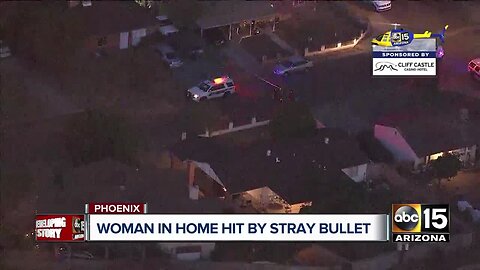 Woman hit by stray bullet during shootout in west Phoenix