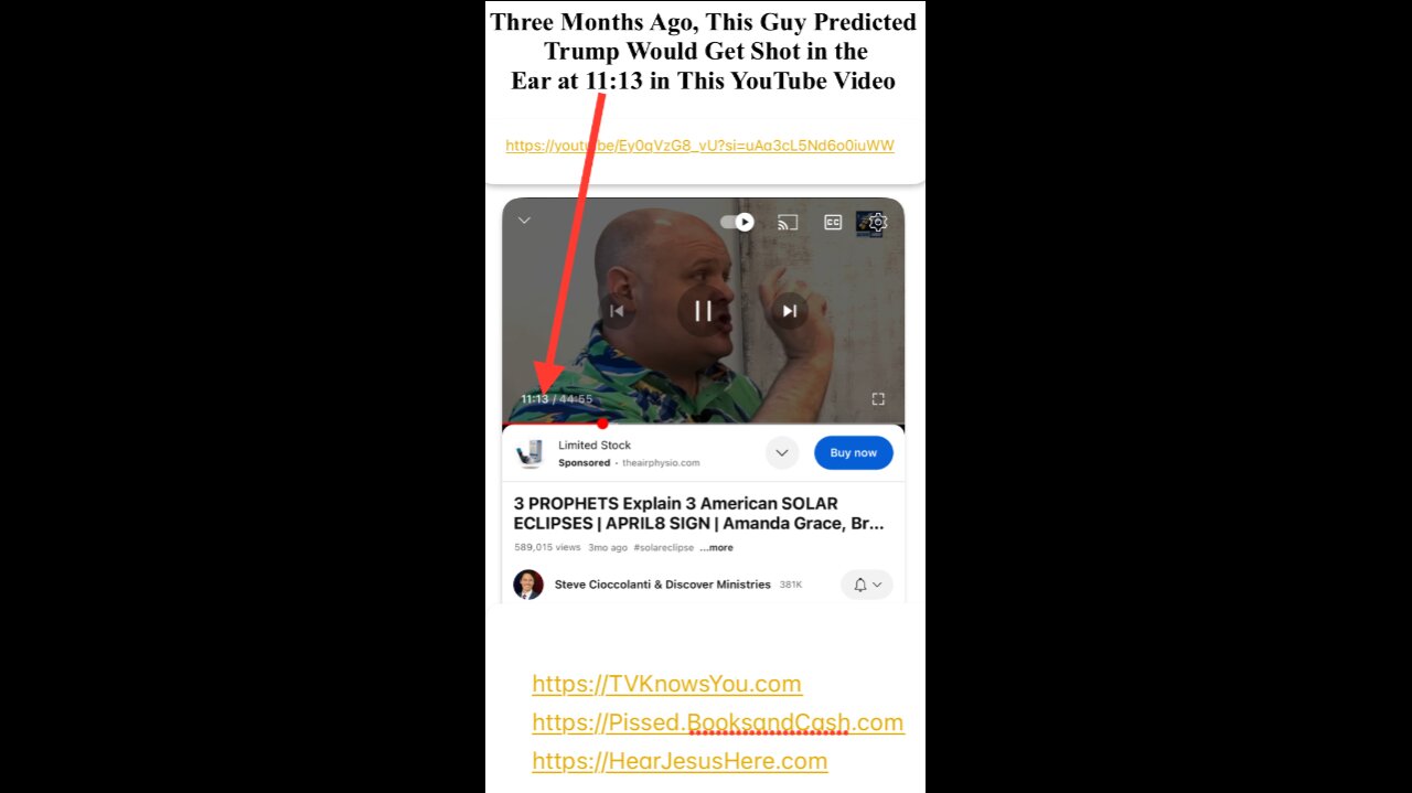 Three-Month-Old Prediction Comes True: Trump Shot in Ear!