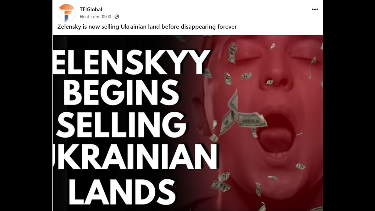 Zelensky is now selling Ukrainian land before disappearing forever