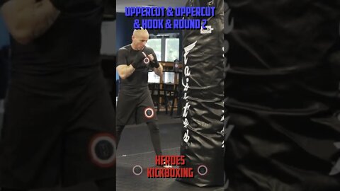 Heroes Training Center | Kickboxing "How To Double Up" Uppercut & Uppercut & Hook & Round 2 #Shorts