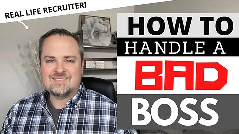 How To Deal With A Bad Manager - Toxic Bosses