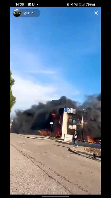 government buildings burn to the ground in france as farmers invade...