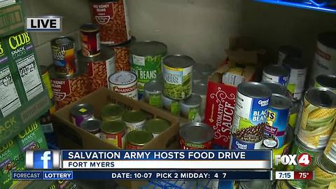 Salvation Army hosts food drive - 7am live report