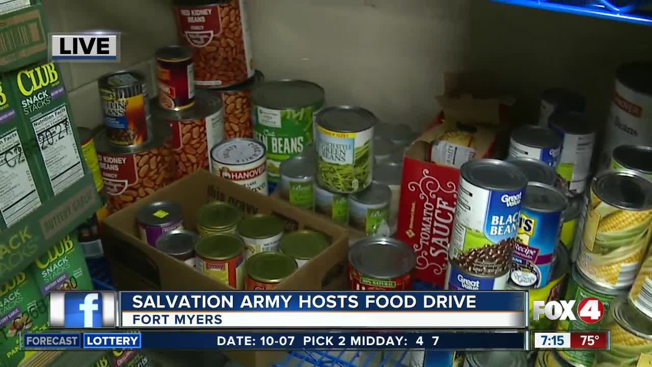 Salvation Army hosts food drive - 7am live report