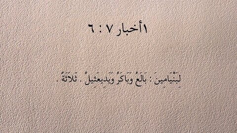 #٠٦٧ من هم أبناء #بنيامين؟