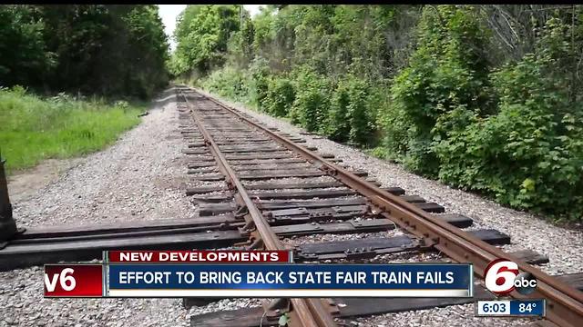 Effort to bring back state fair train fails