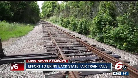 Effort to bring back state fair train fails