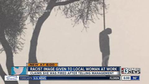 SHOCKING IMAGE: Woman upset after lynching image placed on desk at work