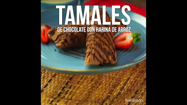 Chocolate Tamales with Rice Flour