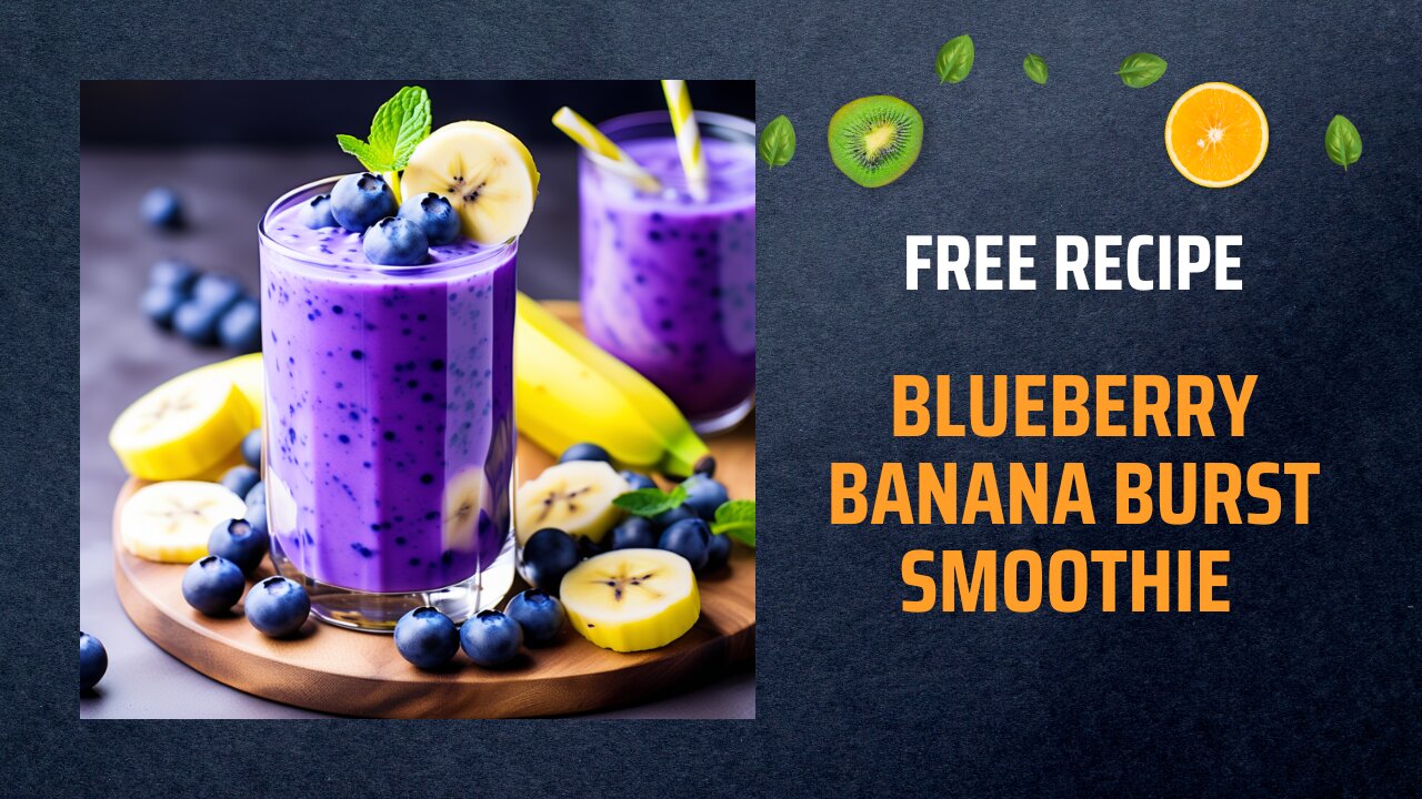 Free Blueberry Banana Burst Smoothie Recipe 🍌💙Free Ebooks +Healing Frequency🎵