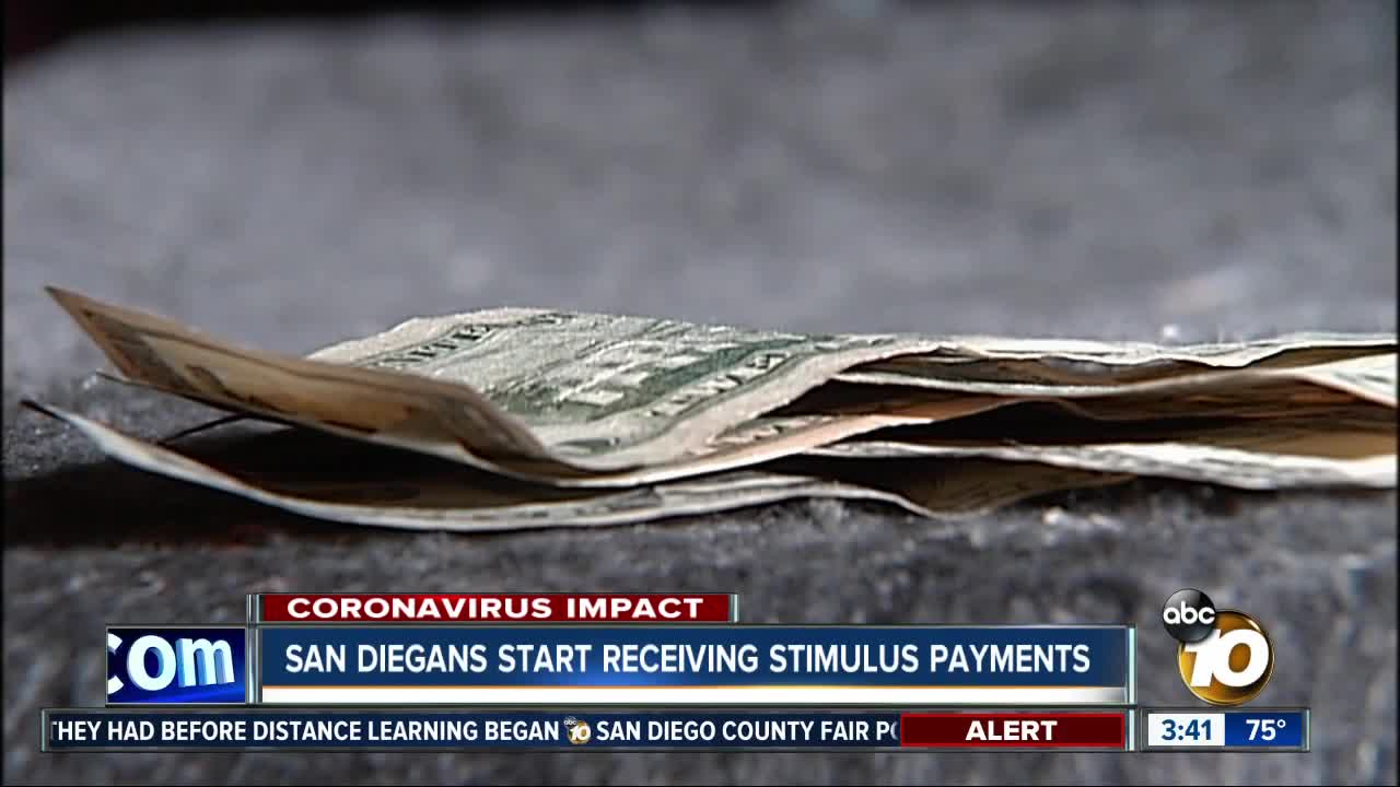 San Diegans start receiving stimulus payments