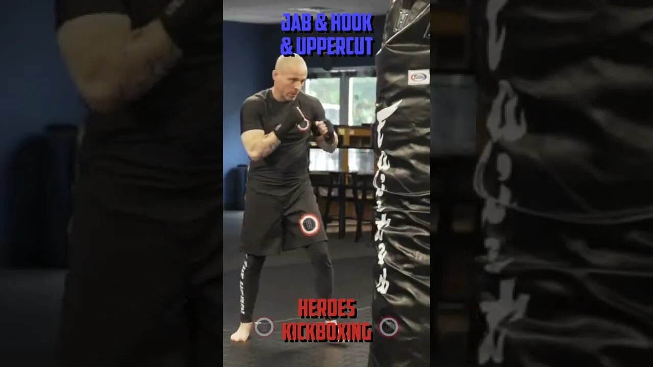 Heroes Training Center | Kickboxing & MMA "How To Double Up" Jab & Hook & Uppercut | #Shorts