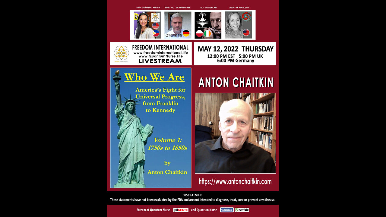 Anton Chaitkin -"Who We Are: America’s Fight for Universal Progress, from Franklin to Kennedy."