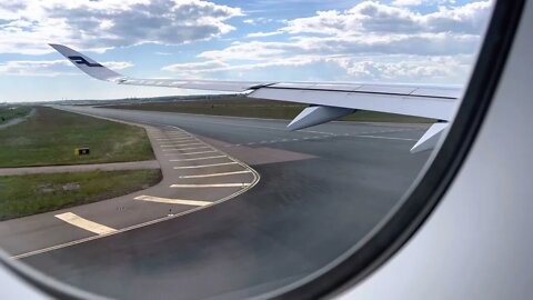 Finnair MASSIVE A350 Taxi and Take-off, Beatiful Day Helsinki Airport Vantaa