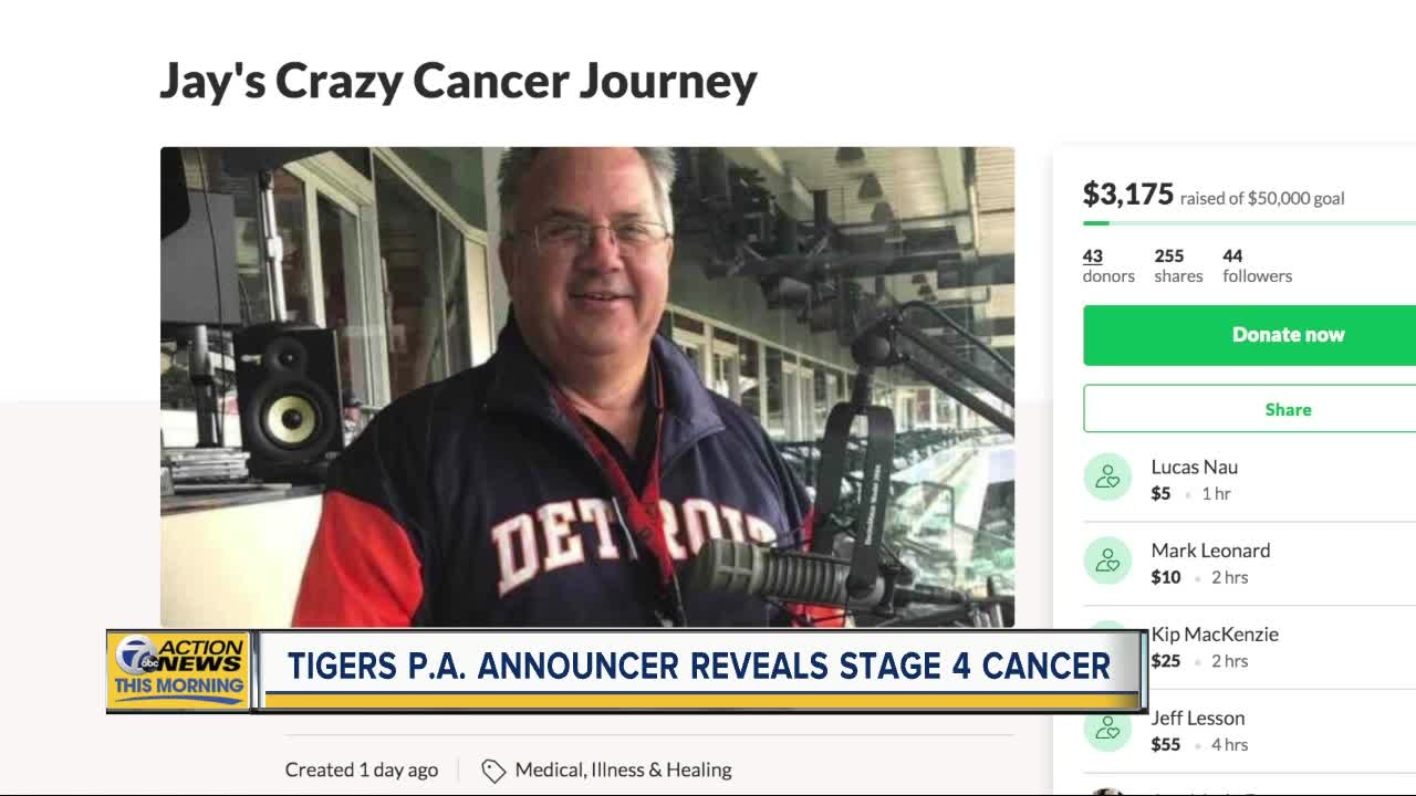 Tigers P.A. announcer reveals stage 4 cancer