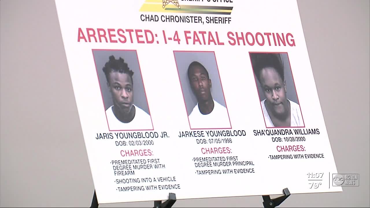 3 arrested in I-4 shooting that killed teen in Hillsborough County, Sheriff says