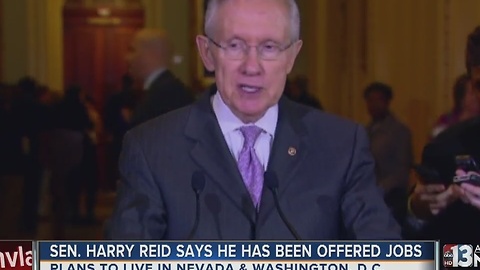 Retiring Sen. Reid to decide on next career in coming weeks