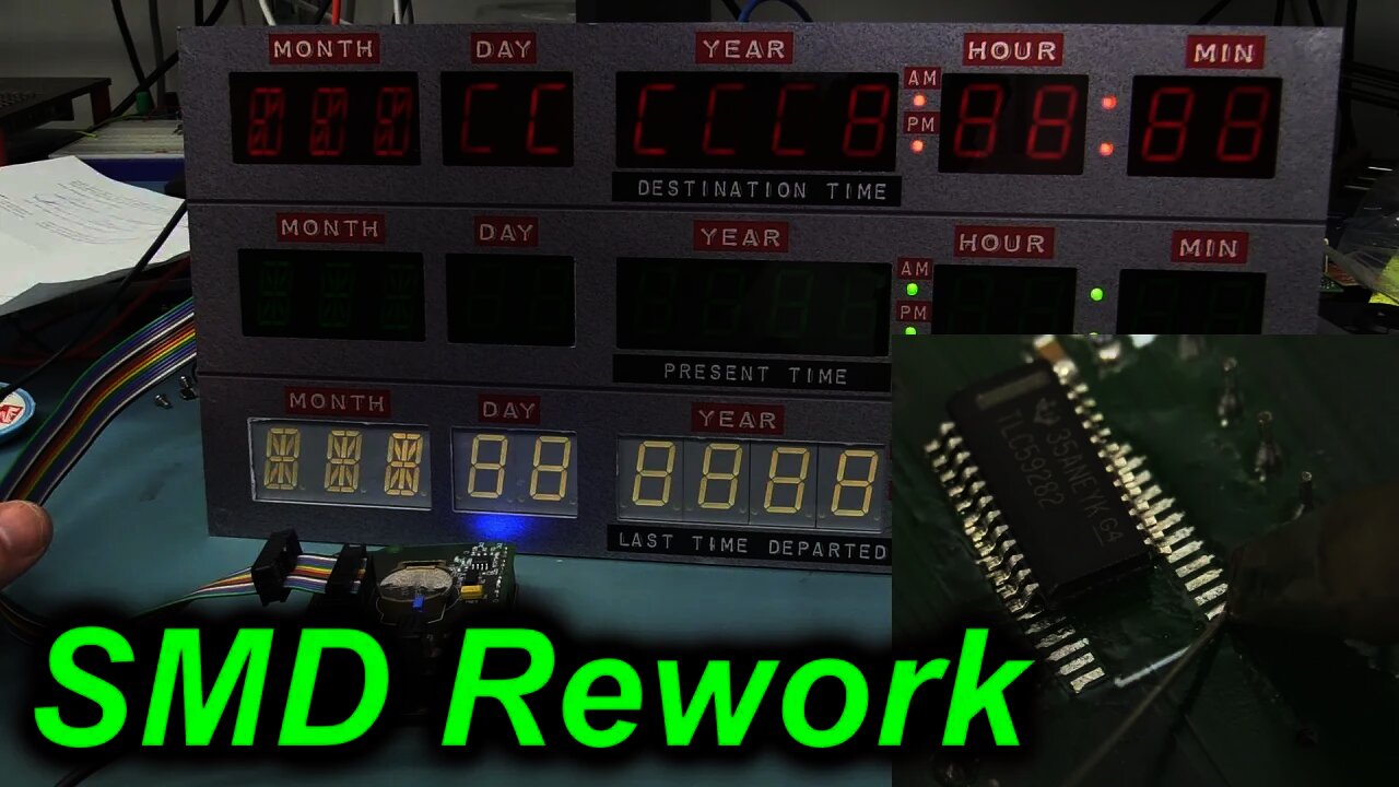 EEVblog #688 - How To Rework Solder SMD Chips - BTTF Time Circuits Repair!