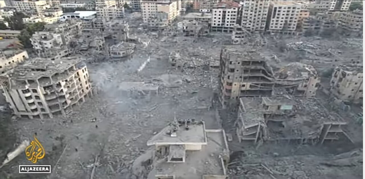 The extent of destruction to civilization infrastructure after a year of Israel's war on Gaza