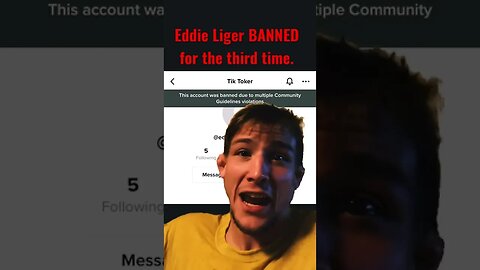 Eddie Liger Smith BANNED from Tik Tok for the THIRD time!