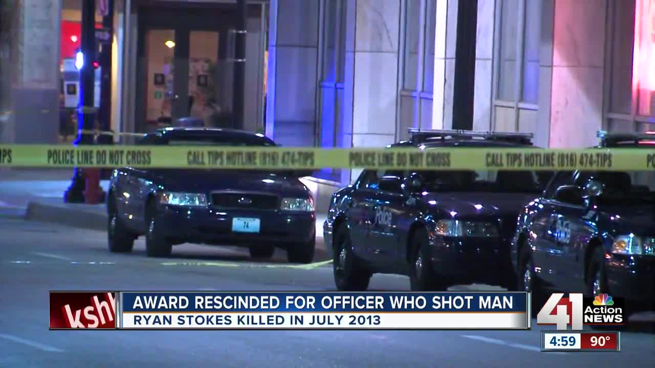Award for Kansas City officer who shot, killed man in 2013 rescinded, police say