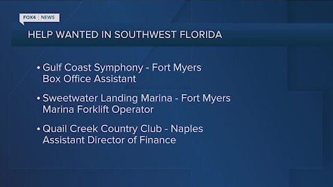 Gulf Coast Symphony, Sweetwater Landing Marina and Quail Creek Country Club hiring in Southwest Florida