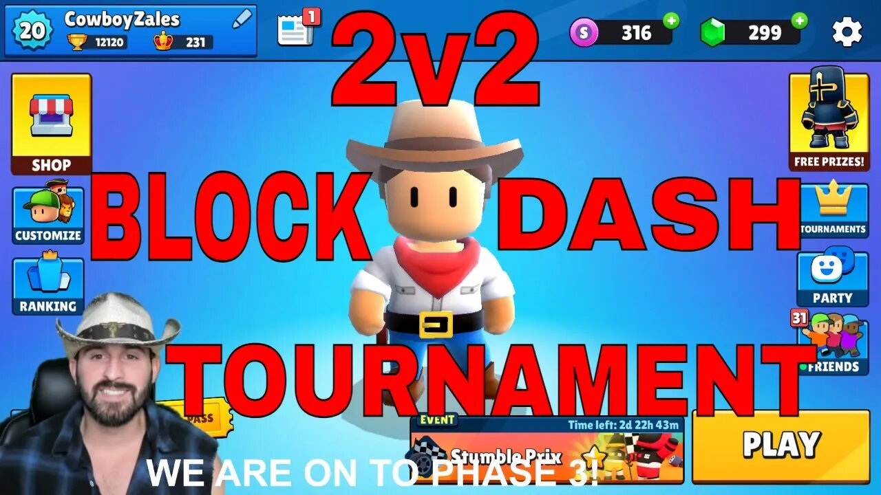 🔴 STUMBLE GUYS 2v2 BLOCK DASH TOURNAMENT LIVESTREAM #stumbleguyslive #unlimitedblockdash