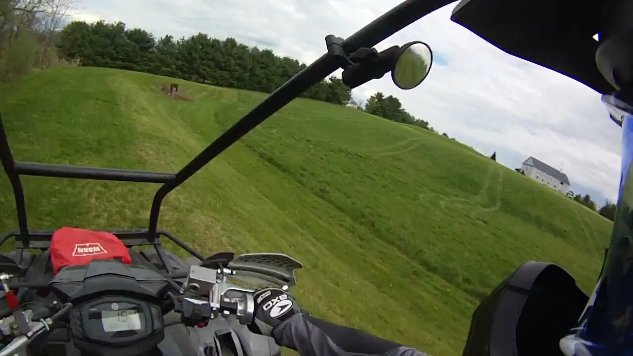 Riding a 4 wheeler on MX track 4/18/21