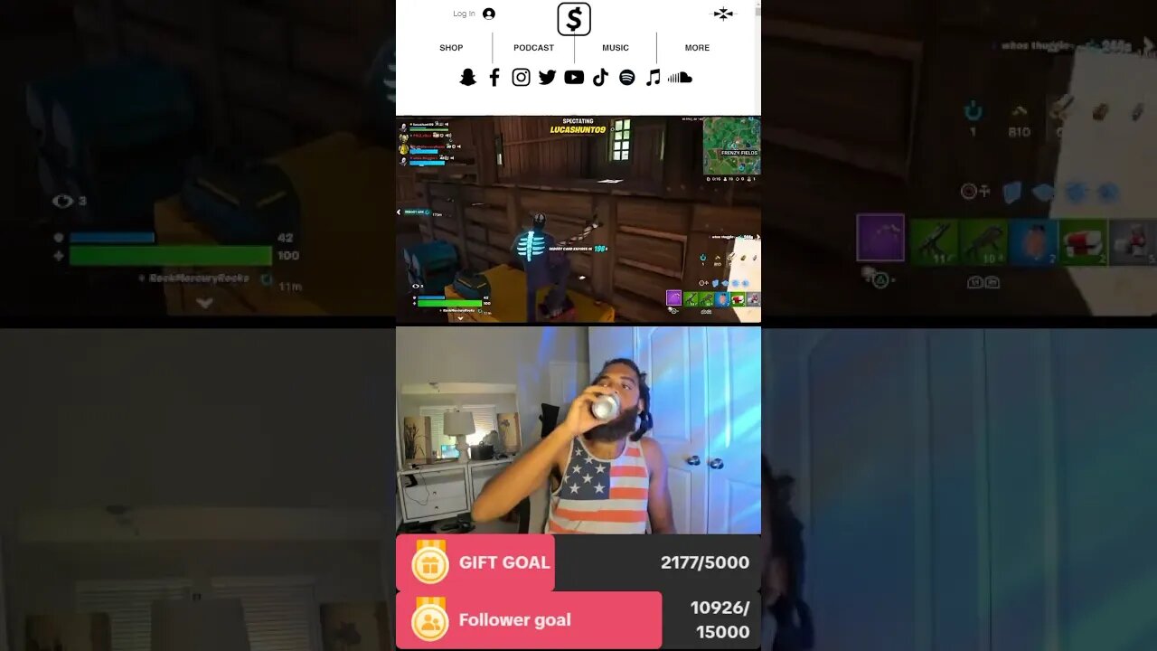 Rock Mercury plays Fortnite, live with Rockers and Mercurians on TikTok
