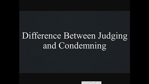 Judging not condemning