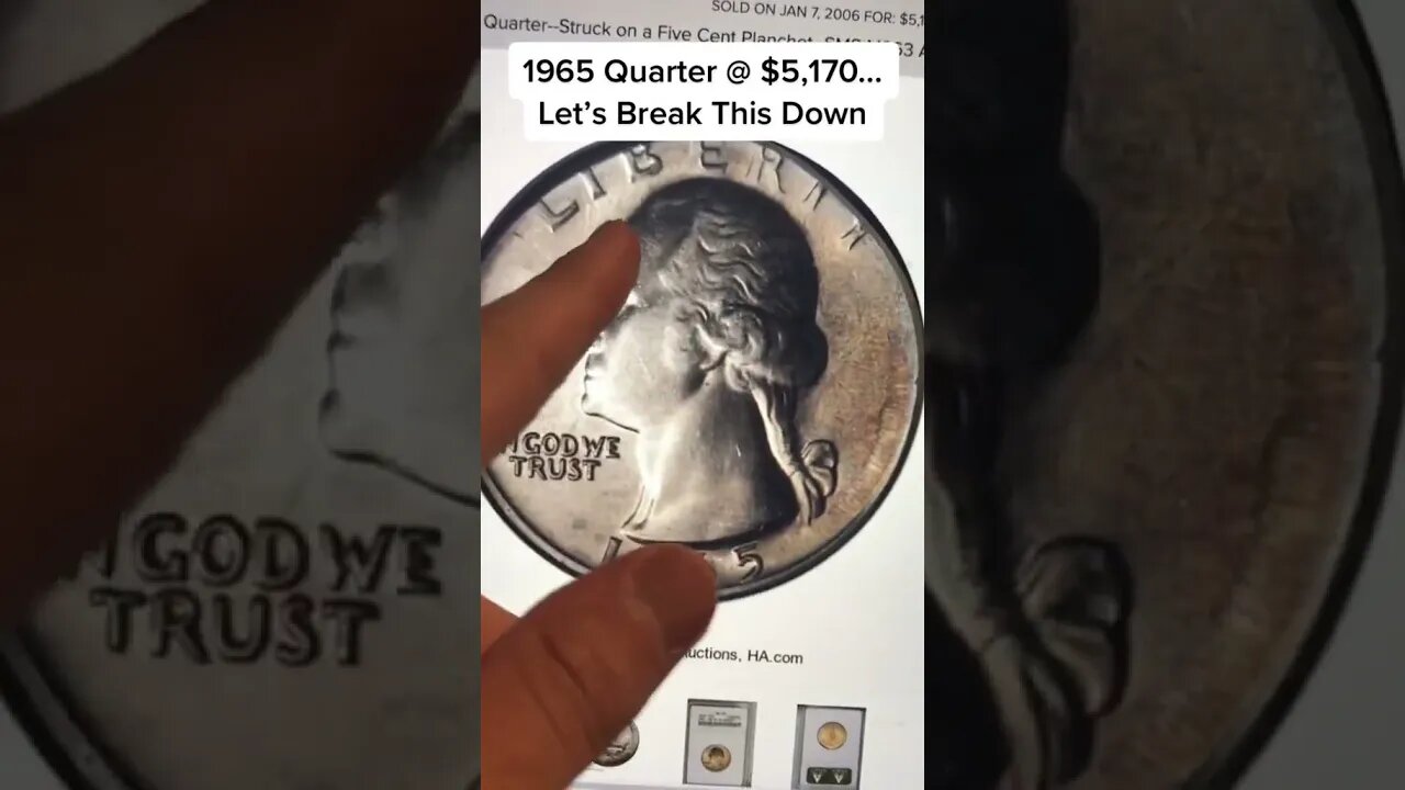 A $5K 1965 QUARTER?? WRONG PLANCHET ERROR - WHAT TO LOOK FOR