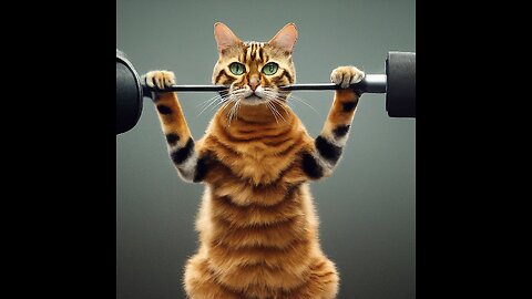 Cat's Hilarious Gym Routine 💪🐱