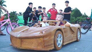 Wood Carving Ferrari LaFerrari Aperta #Shorts