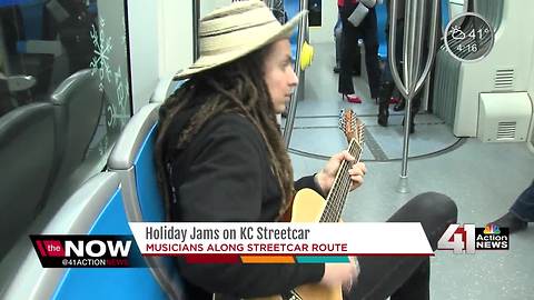 Holiday jams along the KC Streetcar route